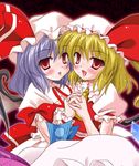  flandre_scarlet incest lowres multiple_girls remilia_scarlet saliva saliva_trail siblings sisters touhou wings yamu_(reverse_noise) yuri 