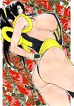  ass bad_id bad_pixiv_id black_hair breasts fatal_fury gloves huge_breasts japanese_clothes long_hair panties pelvic_curtain ponytail shiranui_mai sideboob solo the_king_of_fighters underwear you_(fuoriclasse) 