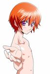  copyright_request flat_chest hands isse jpeg_artifacts nipples nude petite red_hair solo 