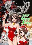  asahina_mikuru bell blush cameltoe christmas collar erect_nipples santa_costume suzumiya_haruhi suzumiya_haruhi_no_yuuutsu umedama_nabu 