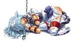  ball_gag bdsm bondage bound breast_bondage chain collar fleda frogtie gag gagged izayoi_sakuya shibari solo thighhighs torture touhou 