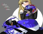  blonde_hair helmet hime_(kaibutsu_oujo) iganseijin kaibutsu_oujo lilianne lowres motor_vehicle motorcycle vehicle 