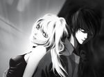  amane_misa death_note monochrome tagme wallpaper yagami_light 