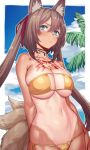  animal_ears bikini breasts caleen_keemosn cleavage kitsune star_ocean star_ocean_anamnesis swimsuits tail tenchisouha underboob 