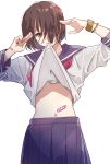  brown_hair highres original pomu school_uniform short_hair 