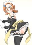  glasses maid naitou_kouse pani_poni_dash! panties red_hair solo thighhighs uehara_miyako underwear 