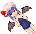  bad_id bad_pixiv_id bat_wings blue_hair fang madhand one-piece_swimsuit red_eyes remilia_scarlet school_swimsuit solo swimsuit touhou wings 