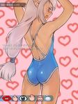  artist_request ass elf elvaan final_fantasy final_fantasy_xi long_hair one-piece_swimsuit pointy_ears prishe solo swimsuit 