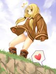  blush final_fantasy final_fantasy_tactics geomancer_(fft) heart kasuga_yukihito panties solo surprised twintails underwear 