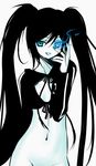  black_rock_shooter black_rock_shooter_(character) blue_eyes code_geass joey_(lilinjunyi) long_hair midriff parody solo twintails 