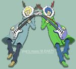  alternate_color antlers artist_request bemani dual_persona edda guitar instrument jacket lowres male_focus multiple_boys player_2 pop'n_music symmetry 