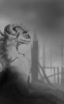  2016 deviant-soulmates digital_media_(artwork) dragon feral fur furred_dragon horn solo spines 