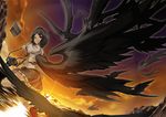  bad_id bad_pixiv_id bird black_hair black_wings book camera crow expressionless flying geta large_wings looking_away looking_up pen purple_eyes shameimaru_aya shiratama_dango short_hair solo sunset tengu-geta touhou wings 