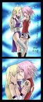  bandages closed_eyes collaboration haruno_sakura highres kiss mike_nesbitt multiple_girls naruto naruto_(series) tattoo yamanaka_ino yuri 