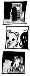  3koma 4chan ass barefoot blush comic feet greyscale mads monochrome no_panties parody pedobear silent_comic soles the_ring through_screen toes yamamura_sadako you_gonna_get_raped 