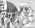  greyscale hard_translated izumi_yukiru jpeg_artifacts koakuma moe monochrome multiple_girls patchouli_knowledge so_moe_i'm_gonna_die! touhou translated 