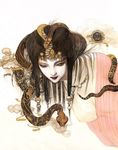  amano_yoshitaka breasts copyright_request fantasy medium_breasts non-web_source snake solo 