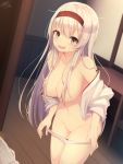  kantai_collection no_bra ramchi shoukaku_(kancolle) undressing 