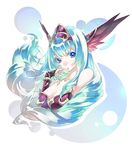  :o aqua_hair armor bare_shoulders blue_eyes blue_hair breasts cleavage copyright_request eyelashes finger_to_face gradient_hair green_hair kousaki_rui large_breasts long_hair looking_at_viewer multicolored_hair pink_hair shiny shiny_hair solo upper_body valkyrie winged_hat 