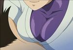  1girl animated animated_gif breast_press breasts fuurinji_miu large_breasts lowres non-web_source shijou_saikyou_no_deshi_ken'ichi shirahama_ken'ichi 