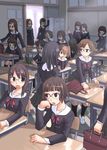  808 classroom glasses indoors multiple_girls original school_uniform 