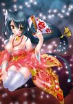  animal_ears bare_shoulders cat_ears chikkuru copyright_request japanese_clothes kimono solo thighhighs zettai_ryouiki 