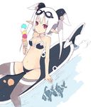  bikini brws elf food ice_cream original pointy_ears solo swimsuit thighhighs too_many too_many_scoops 