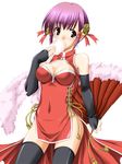  baozi china_dress chinese_clothes copyright_request dress elbow_gloves food gloves sakuragi_hiroyuki solo thighhighs zettai_ryouiki 