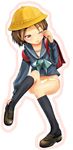  backpack bag copyright_request hat kneehighs negy panties randoseru school_uniform socks solo underwear 