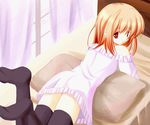  copyright_request sakura_mikan_(chirizakura) solo sweater thighhighs zettai_ryouiki 