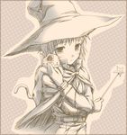  cat monochrome nagato_yuki nomura_teruya sepia shamisen_(suzumiya_haruhi) solo suzumiya_haruhi_no_yuuutsu wand witch 