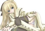  boots cyril knee_boots maid_koubou panties pantyshot shining_(series) shining_force_exa solo thighhighs underwear 