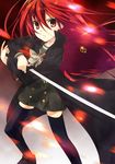  alastor_(shakugan_no_shana) jewelry mizuki_makoto pendant red_hair shakugan_no_shana shana sword thighhighs weapon zettai_ryouiki 