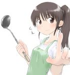  apron blush copyright_request foreshortening hands kashmir ladle ponytail smile solo 