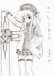  akane_souichi arisa_bannings greyscale lyrical_nanoha mahou_shoujo_lyrical_nanoha monochrome solo thighhighs zettai_ryouiki 