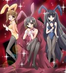  animal_ears bunny_ears bunnysuit kokonogi_kisara long_hair multiple_girls pantyhose sasaki_(suzumiya_haruhi) sparkle suou_kuyou suzumiya_haruhi_no_yuuutsu tachibana_kyouko very_long_hair 