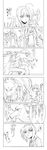  4koma braid comic greyscale highres lyrical_nanoha mahou_shoujo_lyrical_nanoha_strikers military military_uniform minigirl monochrome multiple_girls nakayama_yukiji reinforce_zwei translation_request tsab_ground_military_uniform twin_braids uniform vita zafira 