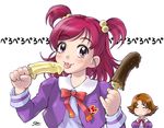  :p banana_popsicle chocolate_banana closed_eyes eyelashes flipped_hair food hair_bobbles hair_ornament ice_cream l'ecole_des_cinq_lumieres_school_uniform multiple_girls natsuki_rin pinky_out popsicle precure purple_eyes sameha_ikuya school_uniform sexually_suggestive tongue tongue_out translated two_side_up yes!_precure_5 yumehara_nozomi 