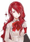  fuyuno_haruaki hair_over_one_eye kirijou_mitsuru long_hair persona persona_3 red_eyes red_hair solo 