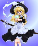  blonde_hair broom hat kirisame_marisa solo touhou witch witch_hat yoichi 