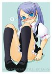  akatsuki_(akatsukishiki) copyright_request glasses kneehighs socks solo twintails 