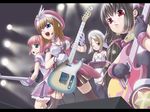  arin band bass_guitar cecilia_(pangya) guitar hana_(pangya) instrument kooh multiple_girls murakumo_takeru pangya 