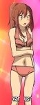  :o aoyama_nanami artist_request bangs bare_arms bikini blunt_bangs cleavage collarbone foreshortening high_ponytail holding_arm legs navel ponytail sakura-sou_no_pet_na_kanojo solo swimsuits tomboy very_long_hair 