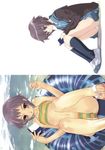  bikini hapoi-dokoro nagato_yuki okazaki_takeshi pantsu seifuku suzumiya_haruhi_no_yuuutsu swimsuits 