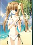  bikini blonde_hair copyright_request day green_eyes highres nanao_naru scan solo swimsuit twintails 