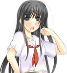  bangs blush futami_eriko kibina_high_school_uniform kimi_kiss school_uniform shio solo 