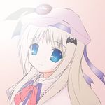  blue_eyes buttons hat large_buttons little_busters! long_hair noumi_kudryavka rodori_gesu solo 