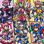  angelg artist_request cosplay fairlion fei-yen lowres mai_kobayashi mecha multiple_girls r-1 super_robot_wars valsione virtual_on weissritter 