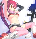  anti-materiel_rifle bikini_top gun long_hair ponytail red_hair rifle short_shorts shorts sniper_rifle solo tengen_toppa_gurren_lagann thighhighs uni weapon yoko_littner 