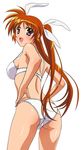  ass bra brown_hair derivative_work lingerie lyrical_nanoha mahou_shoujo_lyrical_nanoha_strikers okuda_yasuhiro panties solo takamachi_nanoha underwear underwear_only 